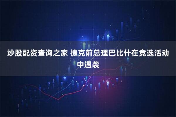 炒股配资查询之家 捷克前总理巴比什在竞选活动中遇袭