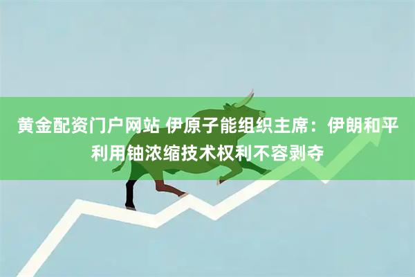 黄金配资门户网站 伊原子能组织主席：伊朗和平利用铀浓缩技术权利不容剥夺