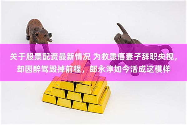 关于股票配资最新情况 为救患癌妻子辞职央视，却因醉驾毁掉前程，郎永淳如今活成这模样