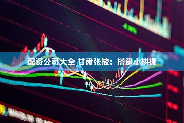 配资公司大全 甘肃张掖：搭建小拱棚
